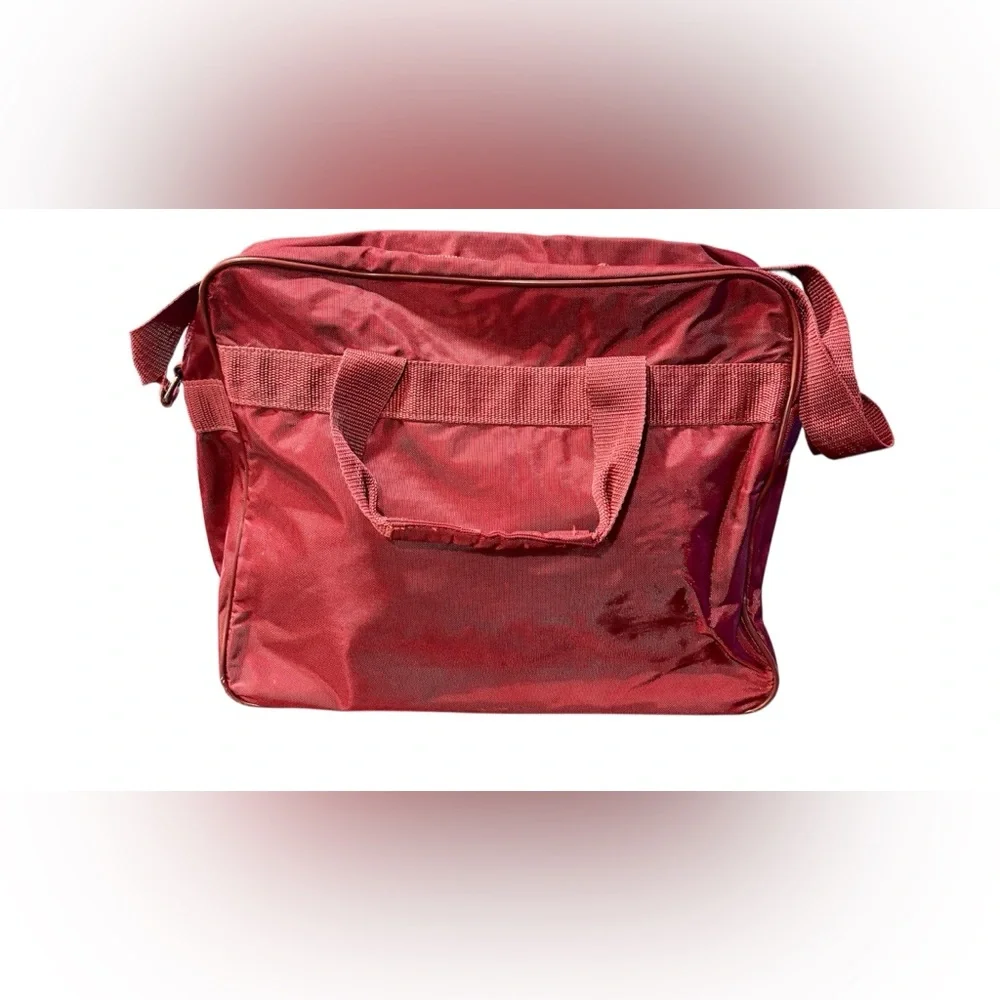 ⭐️VTG Oscar De La Renta Nylon Burgundy/Maroon Shoulder Tote Carry on Travel Bag